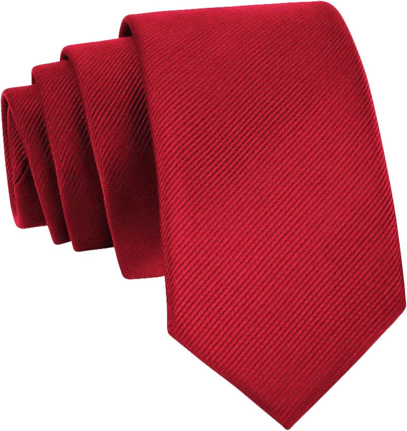 WOXVM Men's Ties Classic Solid Pure Color 3.15" (8CM) Mens Necktie, Premium Formal Black Ties For Men Business Wedding Party - Image 1